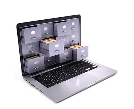 Laptop image with cabinets superimposed