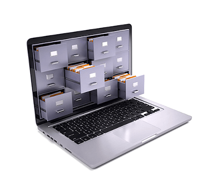 Laptop image with cabinets superimposed